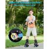 imageAdjustable Kids Roller Skates for Girls Boys with Light Up Wheels Skates for Kids Ages 612 Toddler 35 Youth and Women Beginners Indoor and OutdoorBlack