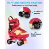 imageAdjustable Kids Roller Skates for Girls Boys with Light Up Wheels Skates for Kids Ages 612 Toddler 35 Youth and Women Beginners Indoor and OutdoorRed