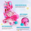 imageAdjustable Kids Roller Skates for Girls Boys with Light Up Wheels Skates for Kids Ages 612 Toddler 35 Youth and Women Beginners Indoor and OutdoorRose Red  Pink
