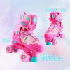 imageAdjustable Kids Roller Skates for Girls Boys with Light Up Wheels Skates for Kids Ages 612 Toddler 35 Youth and Women Beginners Indoor and OutdoorRose Red  Pink