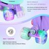 imageAdjustable Roller Skates for Girls with Light Up Wheels Skates for Kids Ages 412 Toddler 35 Youth and Women Beginners Indoor and Outdoor