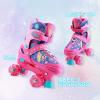 imageAdjustable Roller Skates for Girls with Light Up Wheels Skates for Kids Ages 412 Toddler 35 Youth and Women Beginners Indoor and Outdoor