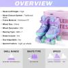 imageAdjustable Roller Skates for Girls with Light Up Wheels Skates for Kids Ages 412 Toddler 35 Youth and Women Beginners Indoor and Outdoor