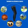 imageLeg guards for athletic use Calf Compression Sleeve Ultra Thin1 Pair for Adult Youth Sport Football Basketball Cycling Strech Leg Knee Long SleeveBlackGreyS