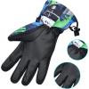 imageSki Gloves Waterproof Snow Gloves 30 Winter Gloves for Cold Weather Warm Snowboarding Gloves  for Men Women Kids Boys and GirlsBlackBlue