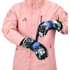 imageSki Gloves Waterproof Snow Gloves 30 Winter Gloves for Cold Weather Warm Snowboarding Gloves  for Men Women Kids Boys and GirlsKids BlackBlue