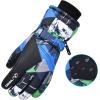 imageSki Gloves Waterproof Snow Gloves 30 Winter Gloves for Cold Weather Warm Snowboarding Gloves  for Men Women Kids Boys and GirlsKids BlackBlue