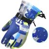 imageSki Gloves Waterproof Snow Gloves 30 Winter Gloves for Cold Weather Warm Snowboarding Gloves  for Men Women Kids Boys and GirlsNavyBlue