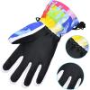 imageSki Gloves Waterproof Snow Gloves 30 Winter Gloves for Cold Weather Warm Snowboarding Gloves  for Men Women Kids Boys and GirlsWhiteRose