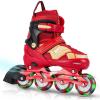imageAdjustable Inline Skates for Kids and Adults with Full Light Up Wheels  Outdoor Roller Blades Roller Skates for Girls and Boys Men and Adult Women
