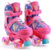 imageAdjustable Roller Skates for Girls with Light Up Wheels Skates for Kids Ages 412 Toddler 35 Youth and Women Beginners Indoor and Outdoor