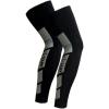 imageLeg guards for athletic use Calf Compression Sleeve Ultra Thin1 Pair for Adult Youth Sport Football Basketball Cycling Strech Leg Knee Long SleeveBlackGreyS