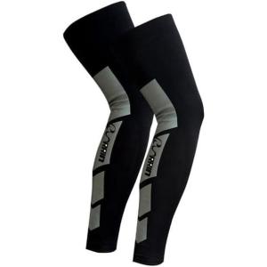 imageLeg guards for athletic use Calf Compression Sleeve Ultra Thin1 Pair for Adult Youth Sport Football Basketball Cycling Strech Leg Knee Long SleeveBlackGreyS