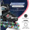 imageRoller Skates for Girls and Adjustable Inline Skates for Kids and Adults with Full Light Up Wheels  Outdoor Roller Blades Roller Skates for Girls and Boys Men and Adult Women