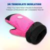 imageKids Mittens  Waterproof Warm Winter Gloves for Boys and Girls Thermal Insulated for Snow Play ampamp Cold WeatherHot Pink