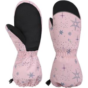 imageKids Mittens  Waterproof Warm Winter Gloves for Boys and Girls Thermal Insulated for Snow Play ampamp Cold WeatherPink Snow