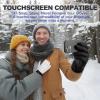 imageSki Gloves for Men Women Kids  Waterproof Touchscreen Snow Winter Gloves with Thermal Insulated Warm for Skiing Snowboarding and Cold WeatherBlack