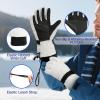 imageSki Gloves for Men Women Kids  Waterproof Touchscreen Snow Winter Gloves with Thermal Insulated Warm for Skiing Snowboarding and Cold WeatherWhite