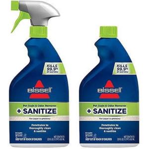 imageBissell Pet Stain ampamp Odor Remover  Sanitize Formula 22 oz 2 Pack 112992 Count Pack of 1