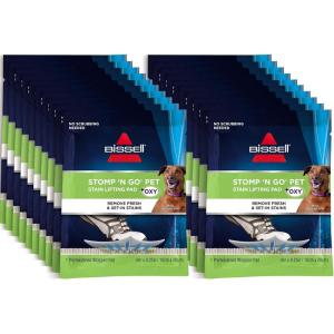 imageBissell Stomp N Go Pet Lifting Pads  Oxy for Stain Removal on Carpet ampamp Area Rug Cleaning 20 PackWildflower