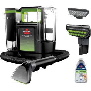 imageBISSELL Little Green Max Pet Portable Carpet and Upholstery Deep Cleaner CarAuto Detailer with SelfCleaning Tough Stain Tool and Pet Hair Removal Tool 3860