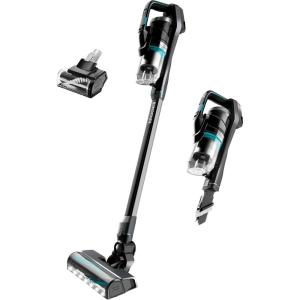 imageBissell ICONPet Turbo Vacuum with Powerful Turbo Boost Suction Tangle Free Brush Roll ampamp Parking Break LED Crevice  Dusting Brush Tool LED Motorized TurboBrush Tool Plus a Wall MountTitanium and Black With Electric Blue Accents