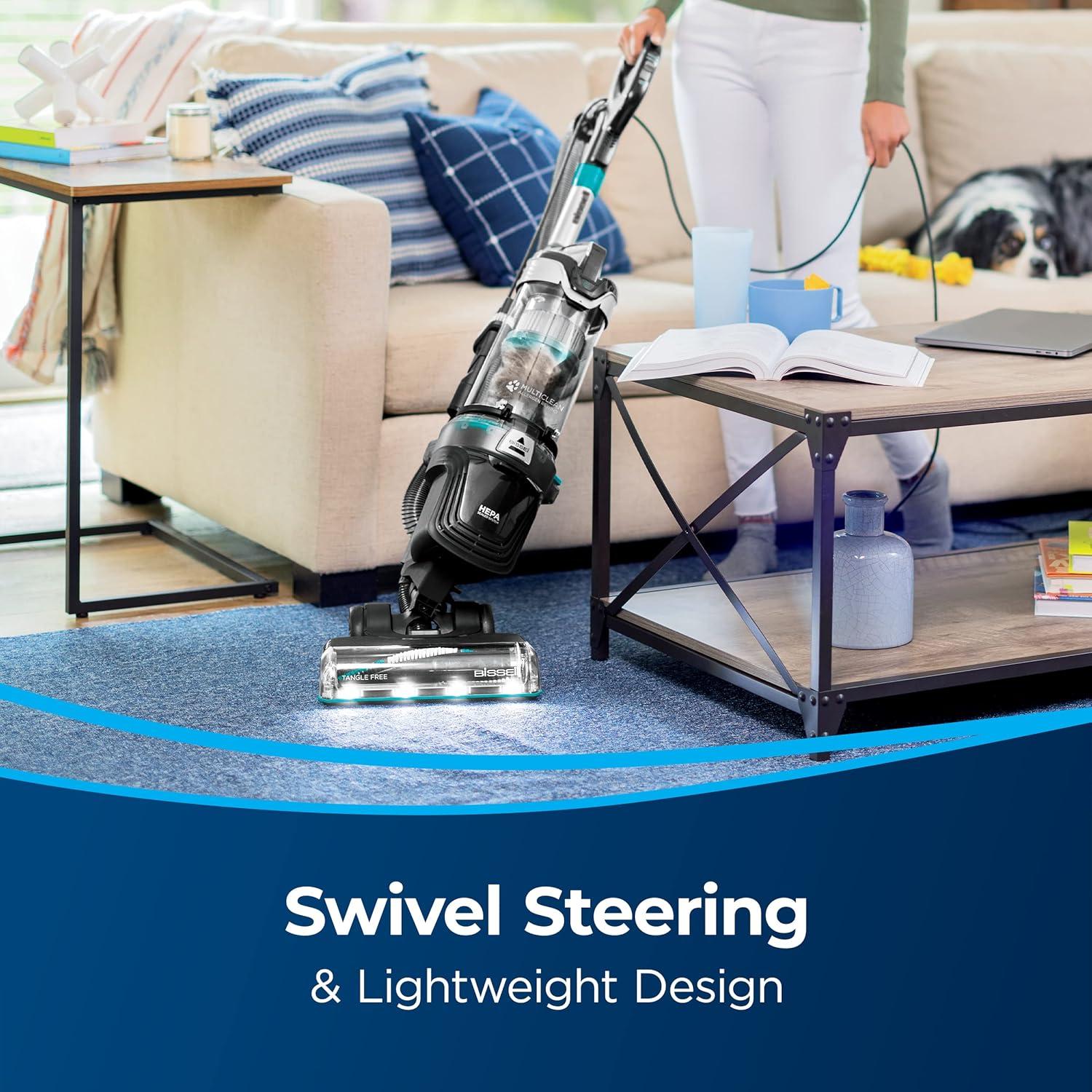 imageBissell MultiClean Allergen Rewind Pet Vacuum with HEPA Filter Sealed System Automatic Cord Rewind TangleFree Brush Roll ampamp LED Headlights 3402MultiClean Rewind