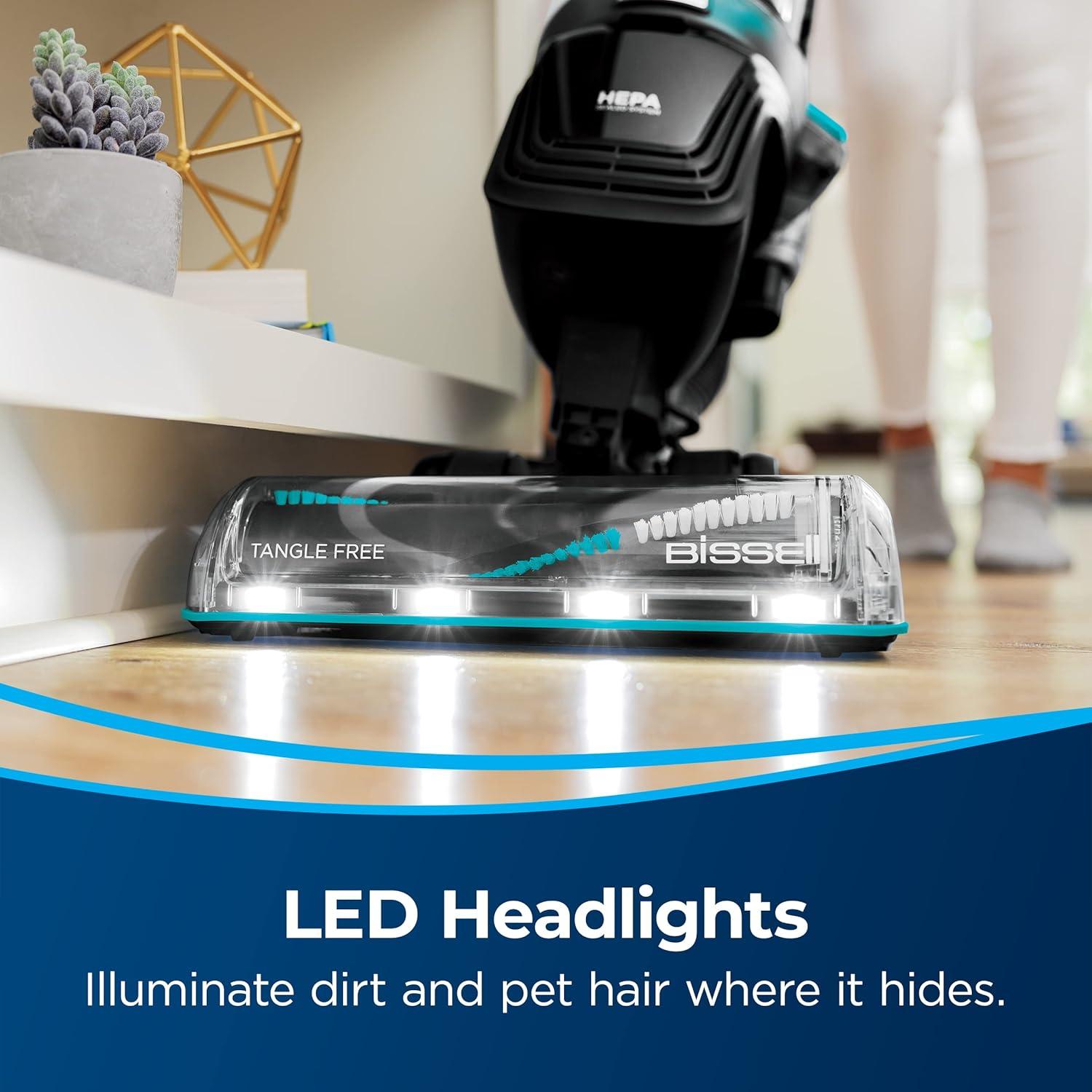 imageBissell MultiClean Allergen Rewind Pet Vacuum with HEPA Filter Sealed System Automatic Cord Rewind TangleFree Brush Roll ampamp LED Headlights 3402MultiClean Rewind