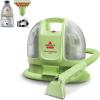 imageBISSELL Little Green Mini Portable Carpet and Upholstery Deep Cleaner CarAuto Detailer with HydroRinse SelfCleaning Tool and 4quot Tough Stain Tool Limited Edition Color Lake 4075FTea