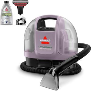 imageBISSELL Little Green Mini Cordless Portable Carpet and Upholstery Deep Cleaner CarAuto Detailer with HydroRinse SelfCleaning Tool and 4quot Tough Stain Tool Limited Edition Color Lake 4015LLimited Edition Dusk