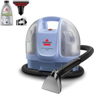 imageBISSELL Little Green Mini Portable Carpet and Upholstery Deep Cleaner CarAuto Detailer with HydroRinse SelfCleaning Tool and 4quot Tough Stain Tool Limited Edition Color Lake 4075FLimited Edition Lake