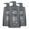 imageDOVE MEN  CARE Shampoo Charcoal  Clay 3 Count For HealthyLooking Hair Naturally Derived Plant Based Cleansers 254 oz