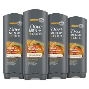 imageDOVE MEN  CARE Body Wash Rejuvenating Mango  Cedarwood 4 Count for Men with 24Hour Nourishing Micromoisture Technology 18 oz