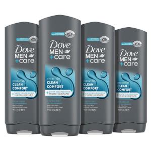 imageDOVE MEN  CARE Body and Face Wash Clean Comfort 4 Count for Healthier and Stronger Skin Effectively Washes Away Bacteria While Nourishing Your Skin 18 ozClean Comfort