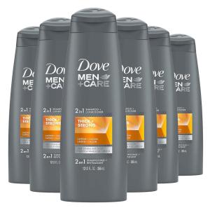 imageDOVE MEN  CARE Fortifying 2 in 1 Shampoo and Conditioner for Resilient and Thicker Hair Thick and Strong with Caffeine Helps Strengthen Thinning Hair 12 oz Pack of 6Fortifying