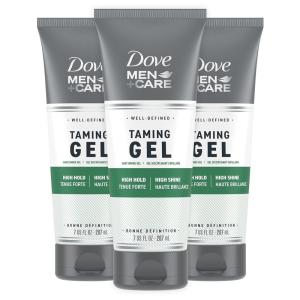 imageDOVE MEN  CARE Styling Gel for a Strong Hold Hair Taming Gel Hair Styling Product for Thicker and Healthier Looking Hair 7 Fl oZ Pack of 3