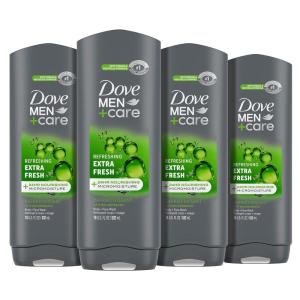 imageDove MenCare Body Wash Extra Fresh 4 Count for Mens Skin Care Body Wash Effectively Washes Away Bacteria While Nourishing Your Skin 18 ozPatchouli