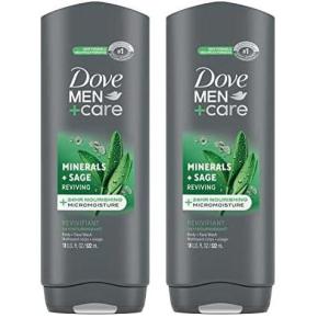 imageDove MenCare Body Wash Extra Fresh 4 Count for Mens Skin Care Body Wash Effectively Washes Away Bacteria While Nourishing Your Skin 18 ozminerals and sage