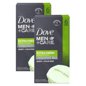 imageDOVE MEN  CARE Body and Face Bar Bars To Clean and Hydrate Skin Body and Facial Cleanser More Moisturizing Than Bar Soap 8 CountPack of 9Extra Fresh