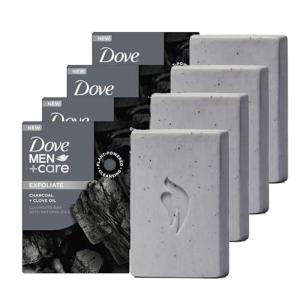 imageDOVE MEN  CARE Cleansing Bar Soap Eucalyptus  Cedar Oil 4 Count to Rebuild Skin in the Shower a 4in1 Hair Body Face ampamp Shaving Bar with PlantBased Cleanser and Natural Oils 5 ozCharcoal  Clove Oil