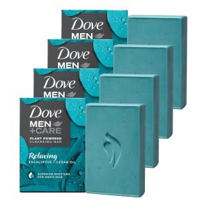 imageDOVE MEN  CARE Cleansing Bar Soap Eucalyptus  Cedar Oil 4 Count to Rebuild Skin in the Shower a 4in1 Hair Body Face ampamp Shaving Bar with PlantBased Cleanser and Natural Oils 5 ozEucalyptus  Cedar Oil