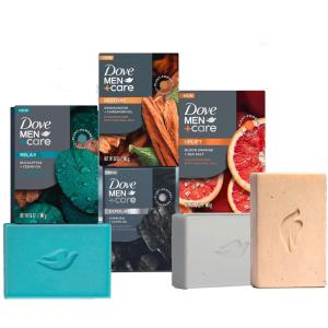 imageDOVE MEN  CARE Cleansing Soap Bar 4 Count to Rebuild Skin in the Shower Mixed Formulated Plant Based Ingredients 351 Oz