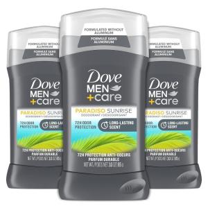 imageDOVE MEN  CARE Deodorant Stick For Men Morning Fresco Aluminum Free 72Hour Odor Protection Mens Deodorant With Essential Oils ampamp 14 Moisturizing Cream 3 Ounce Pack of 3Paradiso Sunrise