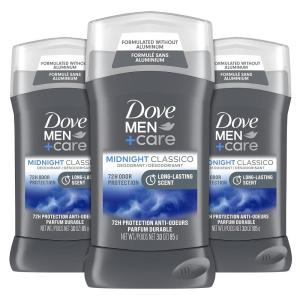 imageDOVE MEN  CARE Deodorant Stick For Men Morning Fresco Aluminum Free 72Hour Odor Protection Mens Deodorant With Essential Oils ampamp 14 Moisturizing Cream 3 Ounce Pack of 3Midnight Classico