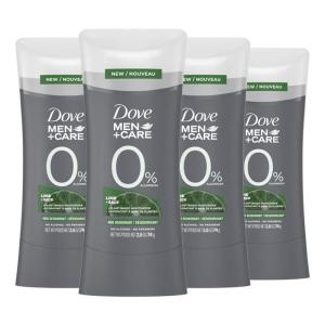 imageDOVE MEN  CARE Deodorant Stick for Men LimeSage 4 Count Aluminum free deodorant Naturally Derived Plant Based Moisturizer 26 oz