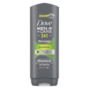 imageDOVE MEN  CARE PostWorkout Body Wash 3N1 Revive 4 Count For Men With Tea Tree Oil 18 ozMenthol