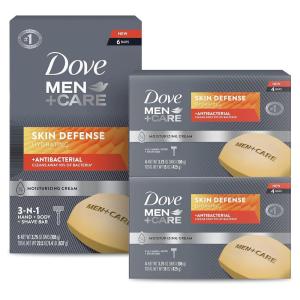 imageDOVE MEN  CARE Soap Bar For Smooth and Hydrated Skin Care Skin Defense Effectively Washes Away Bacteria While Nourishing Your Skin 375 Ounce Pack of 14Skin Defense