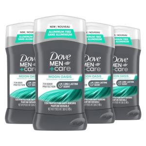 imageDove MenCare AluminumFree Deodorant Moon Oasis 4 Count for a LongLasting Scent with 72H Odor Protection 30 oz