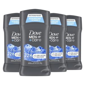 imageDove MenCare Antiperspirant Deodorant Cool Fresh 4 Count for a LongLasting Aqua Scent with 72H Protection 27 oz