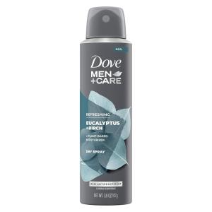 imageDove MenCare Antiperspirant Dry Spray Deodorant for Men Eucalyptus  Birch 48 Hour Sweat and Odor Protection 38 OZEucalyptus